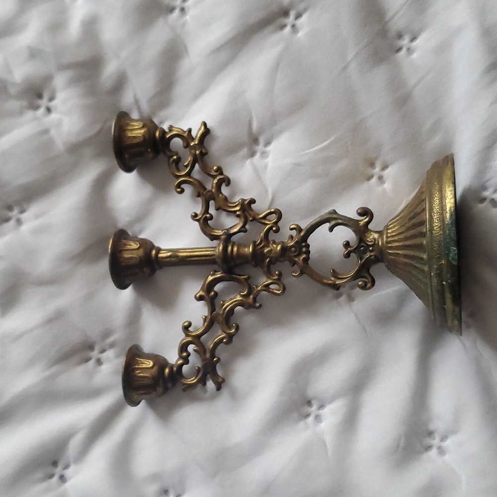 Vintage Italian Brass Mini Candlestick Holder